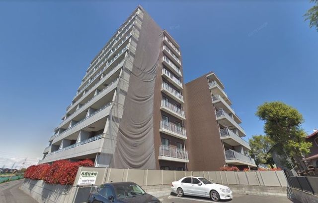 外観:アルコード杉戸河壇　9階建て2階部分　西向き角部屋です