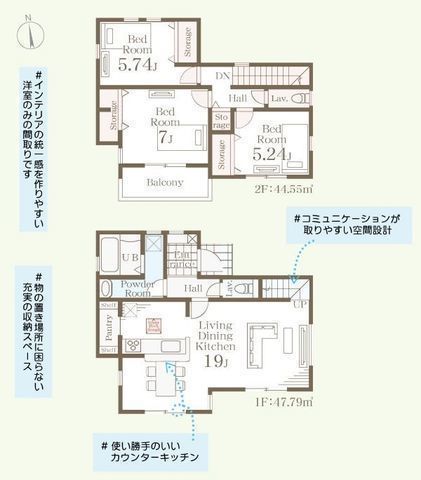 間取図/区画図:【安心の耐震構造住宅、性能評価書付！収納豊富で広く使える間取です！】