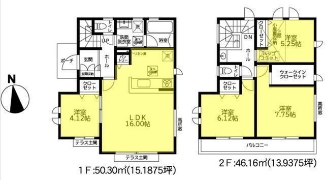 間取図/区画図:【長後駅まで徒歩14分で通勤通学に便利！カースペース2台駐車可！】浴室TVや食洗機、屋根裏収納など標準設備充実！閑静な住宅街です